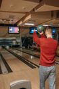 A Man Playing Bowling