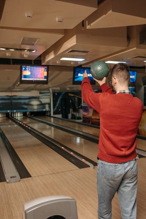 Free A Man Playing Bowling Stock Photo