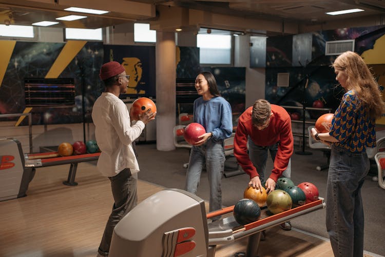 Friends Going To Play Bowling