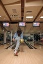 A Woman Playing Bowling