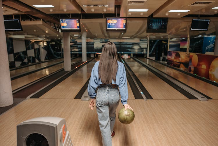 A Woman Bowling 