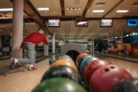 A Man Playing Bowling