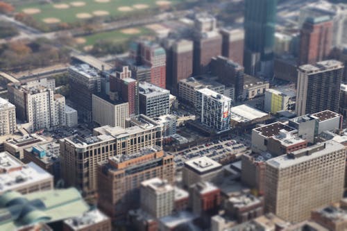 Aerial View of City Buildings