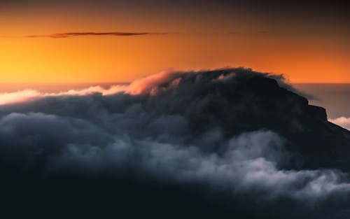 Foto profissional grátis de aerofotografia, céu alaranjado, fotografia da natureza