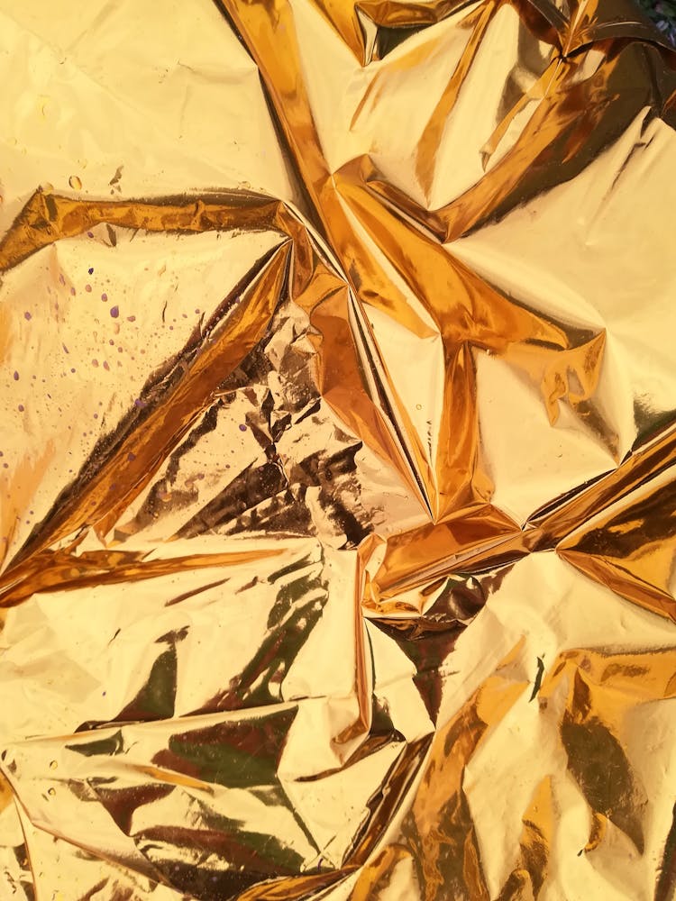 Photo Of A Gold Foil Crumpled