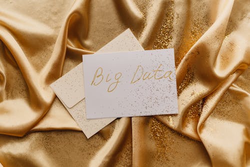 Card on a Gold Fabric