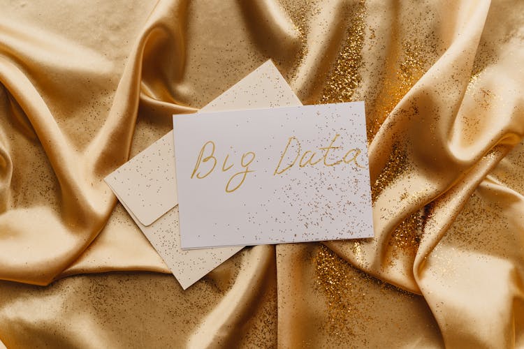 Card On A Gold Fabric