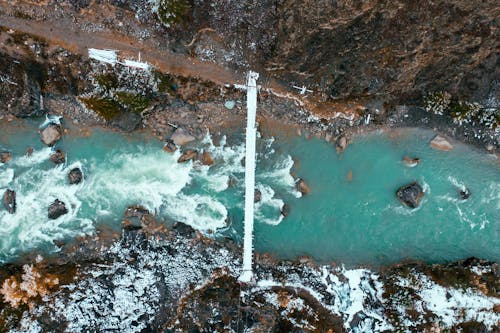 Imagine de stoc gratuită din apă curgătoare, curent, fotografie cu drona