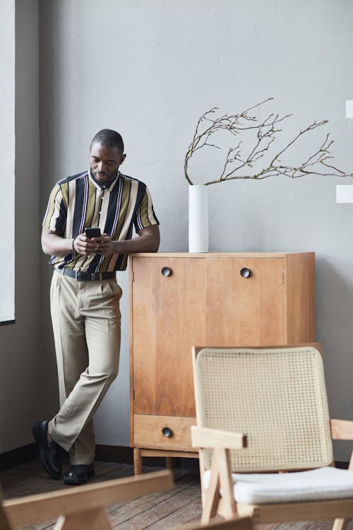 Ingyenes stockfotó afro-amerikai férfi, fa szekrény, fekete ember témában Stockfotó