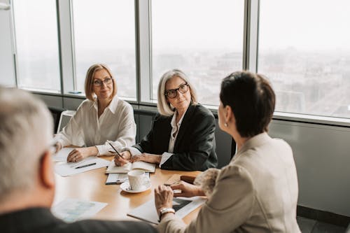 Free Elderly Women in a Business Meeting Stock Photo