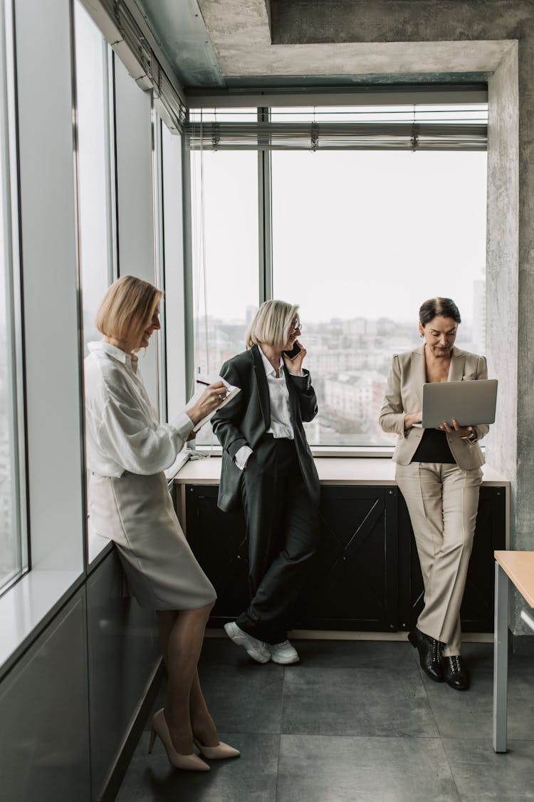 Businesswomen Working At An Office