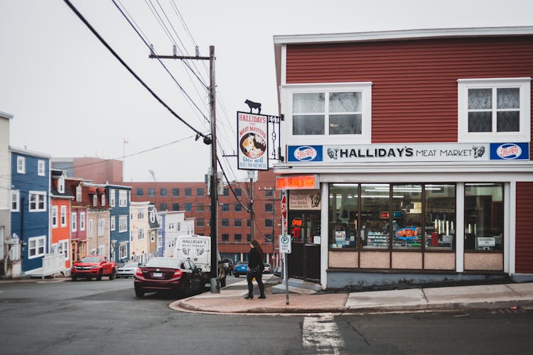 Building With Store On Corner Of Street