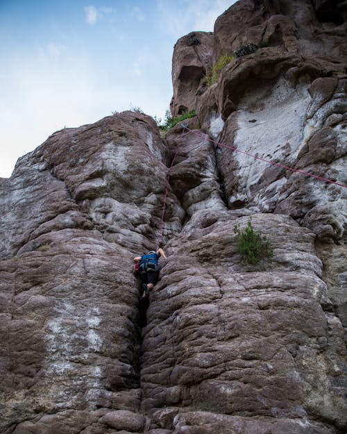 A Person Rock Climbing
