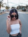 A Woman Wearing at Tube Top