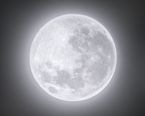 Close-Up Shot of a Full Moon