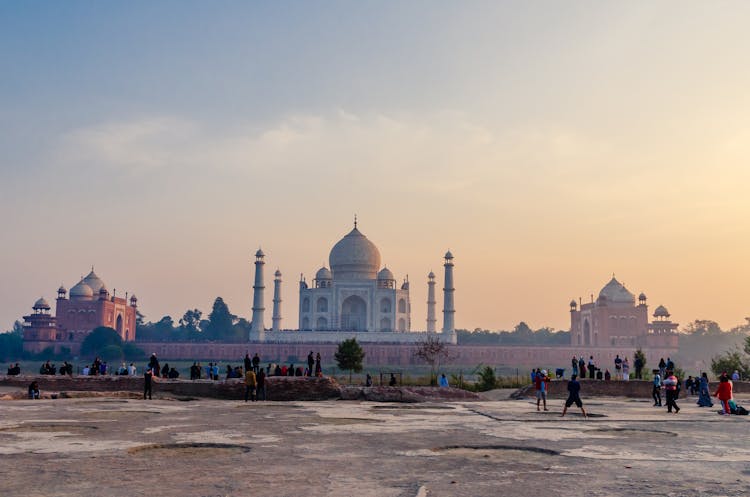 People Near Taj Mahal