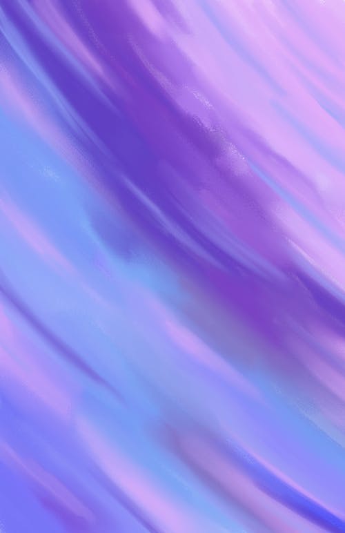 Close-Up Shot of Purple Abstract Oil Painting