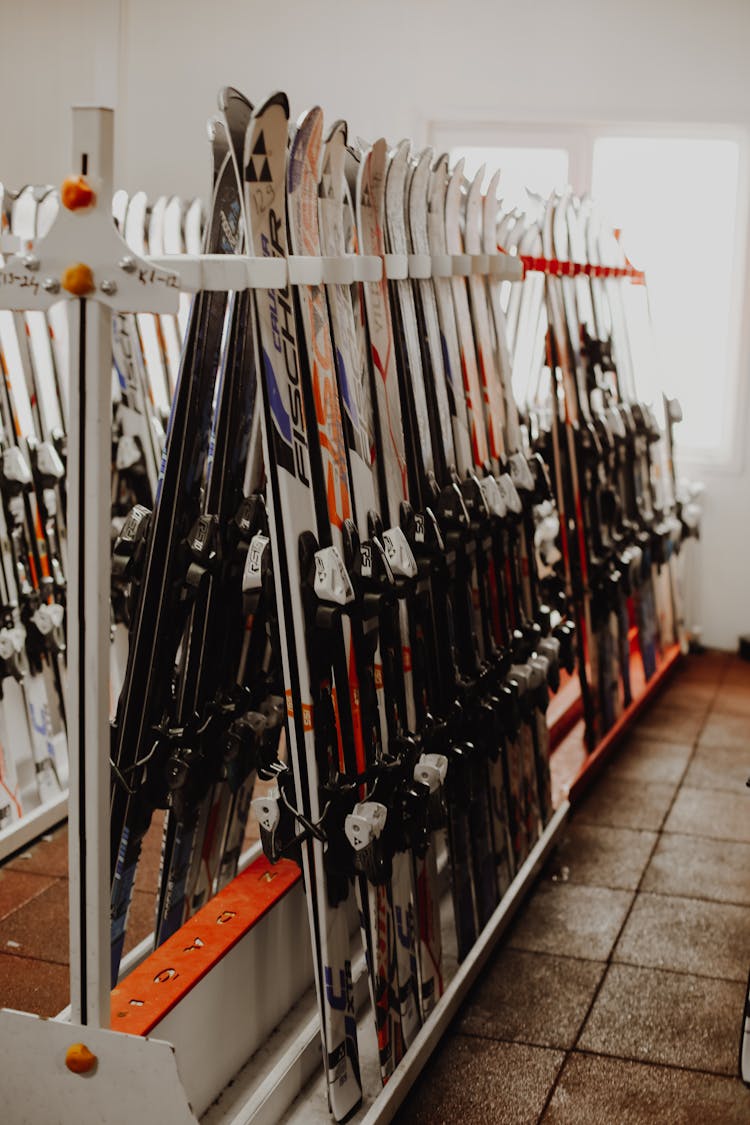 Ski Boards On The Rack