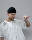 Man in White Button Up Shirt Holding Pen