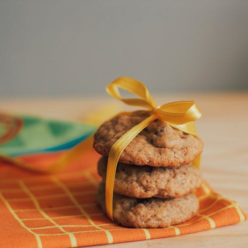 Free Close-Up Shot of Stack of Cookies Stock Photo