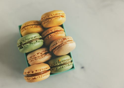 Close-Up Shot of Macarons in the Box