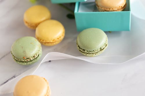 Close-Up Photo of Delicious Macaroons