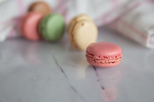 Close-Up Shot of Macarons