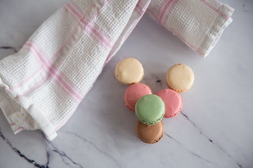 Close-Up Shot of Macarons