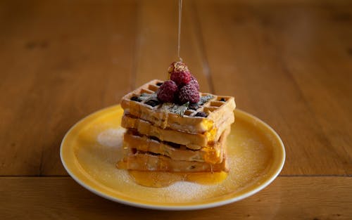 Ảnh lưu trữ miễn phí về bánh kem sữa waffle, cận cảnh, chụp ảnh thực phẩm