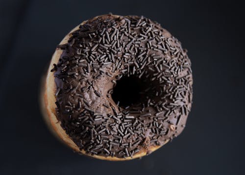 Close-Up Photo of a Chocolate Donut