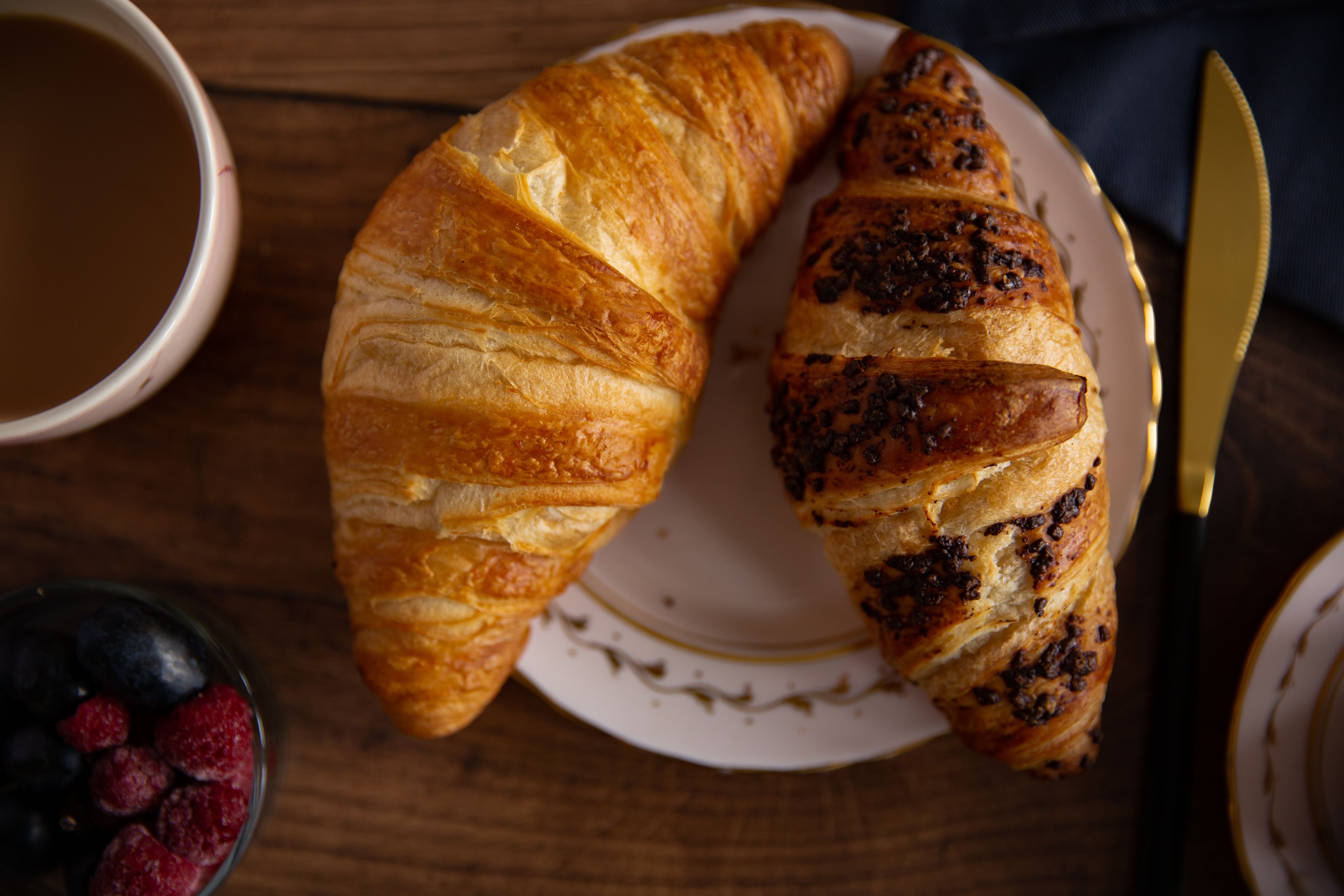 Jalapeno-Cheddar Croissant with a Honey Butter