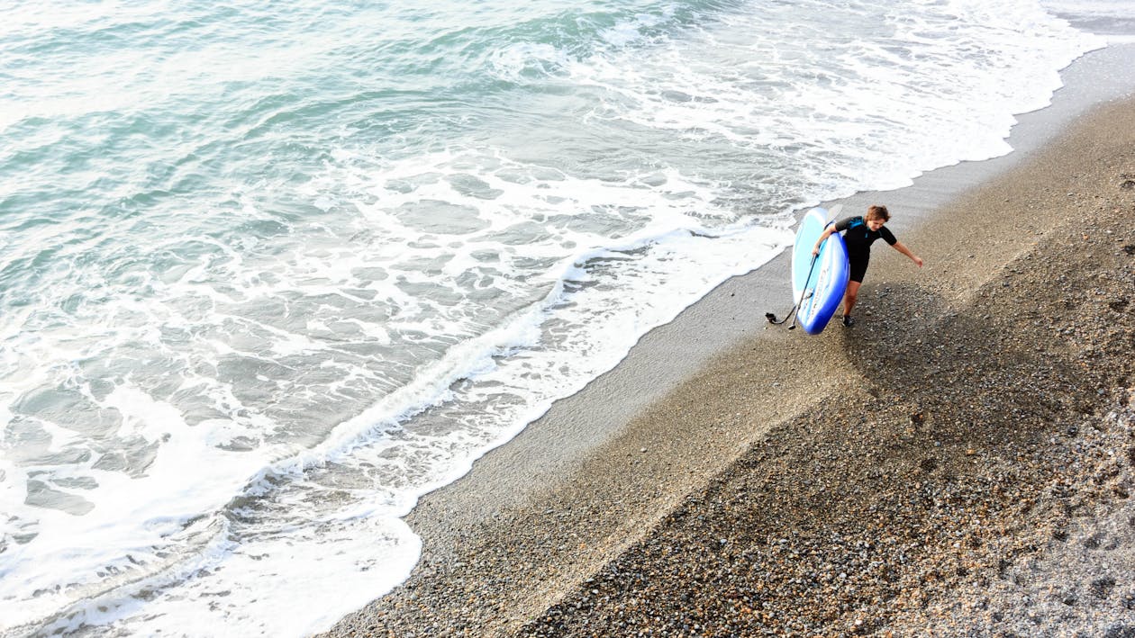 Kostnadsfri bild av hav, surfer flicka