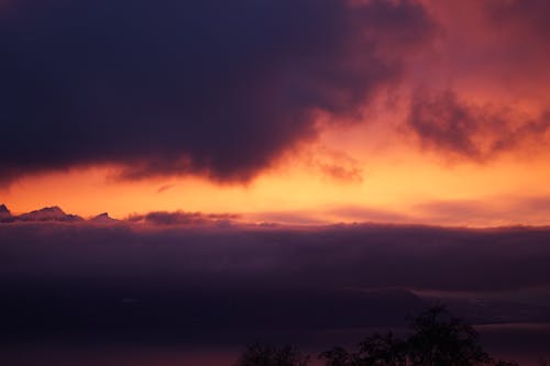 Free Scenic View of Clouds during Sunset Stock Photo