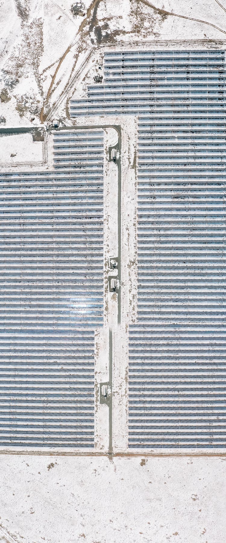 Aerial View Of A Solar Farm
