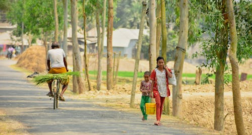 Ilmainen kuvapankkikuva tunnisteilla kapea tie, länsi-bengalin kylä, luonnollinen kylän ilme