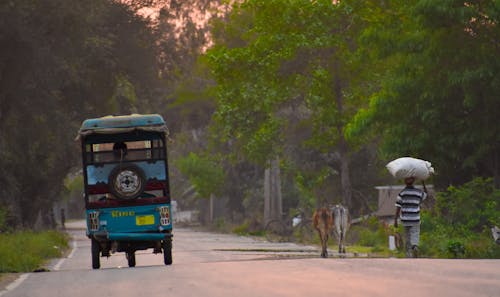 Foto stok gratis e becak, gajol ke jalan bamongola, jalan bengal