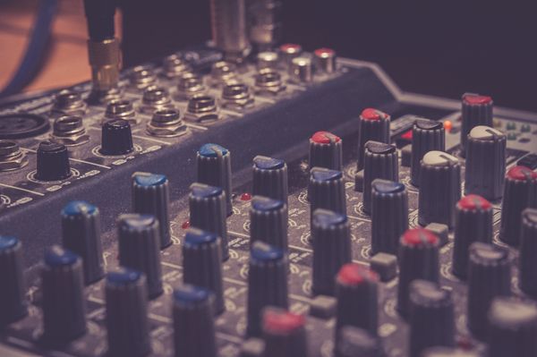 Mixing console faders — photo by Hendrik B on Pexels
