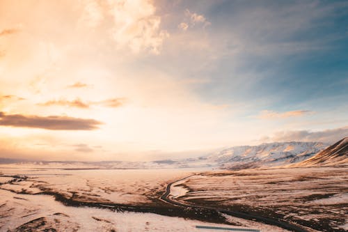 Aerial View of Winter Landscape