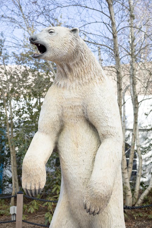 Free stock photo of polar bear statue