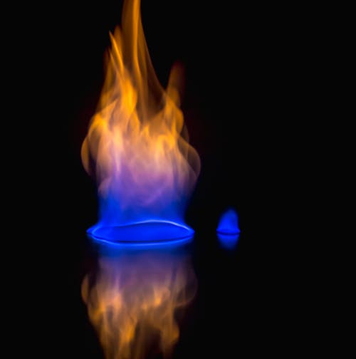 Free stock photo of balck background, blue, fire