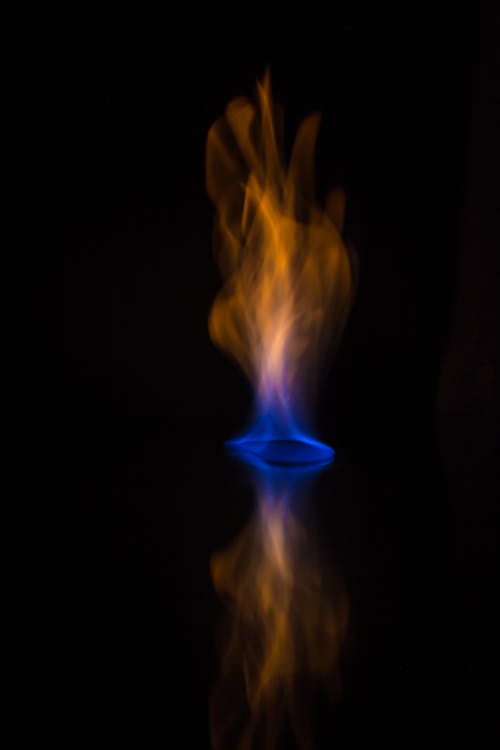 Free stock photo of blue, flames, orange color