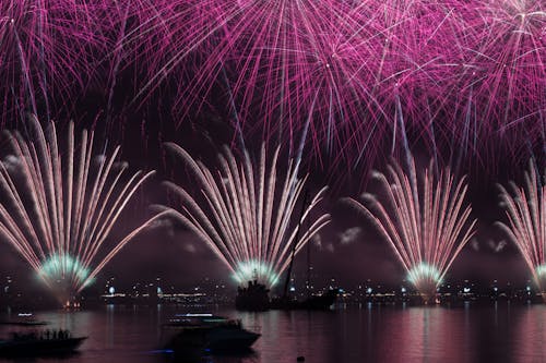 Fireworks Display During Night Time