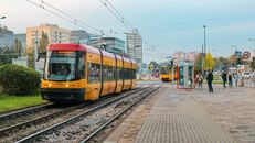 Yellow Train on Railway Track