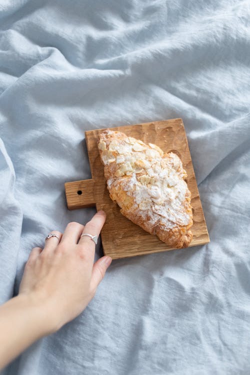 Free Brown Bread on Brown Wooden Tray Stock Photo