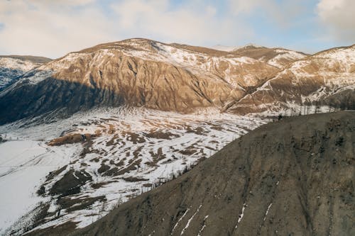 Foto profissional grátis de aerofotografia, cênico, coberto de neve