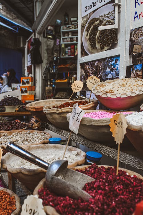 Assorted Food on Baskets