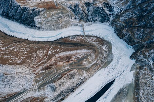 Aerial View of Winter Landscape