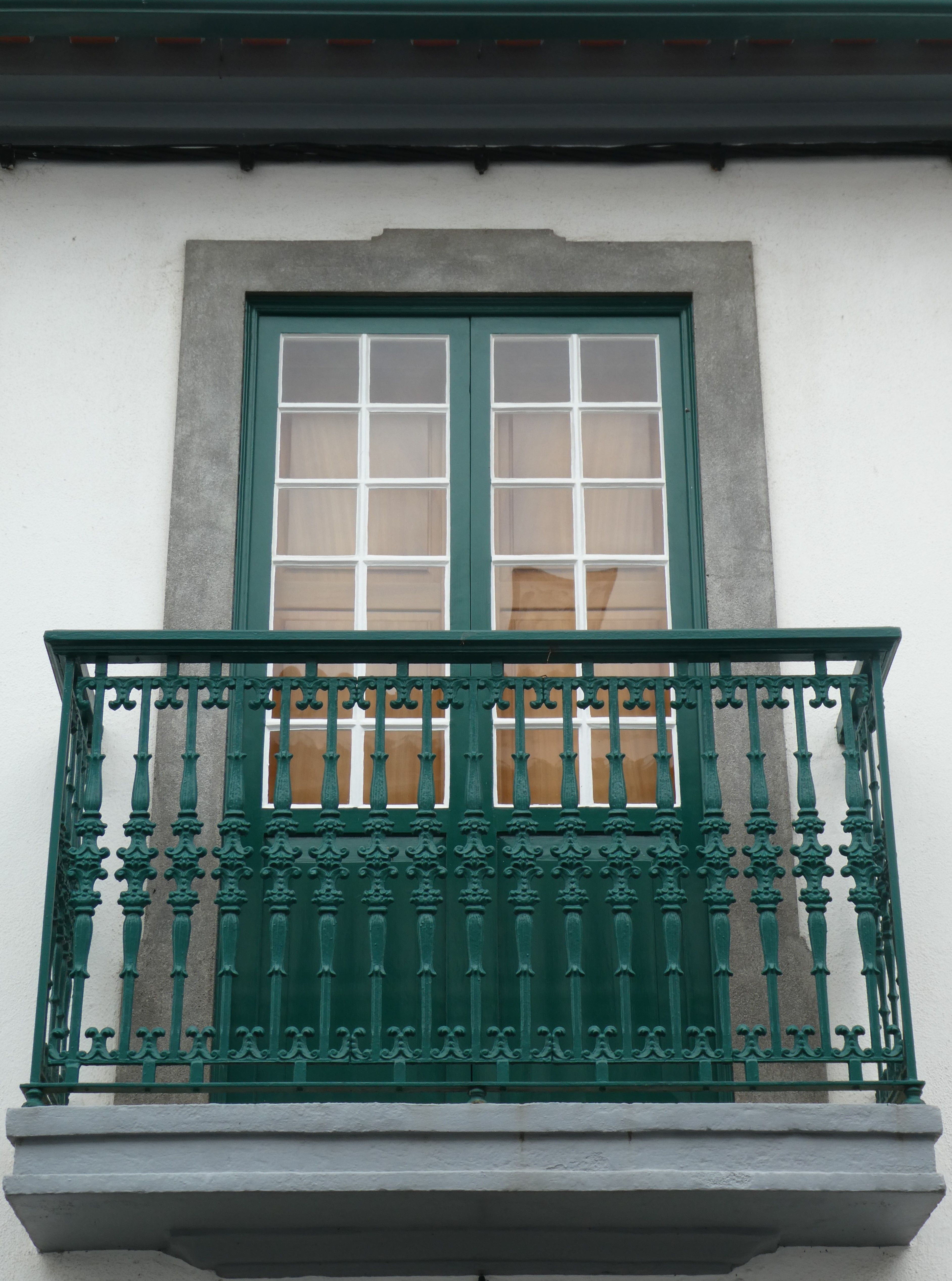 Green Balcony Door and Railing · Free Stock Photo