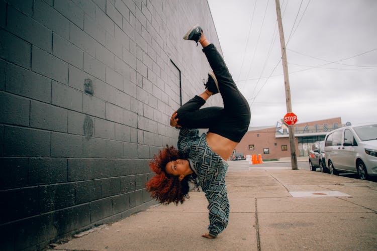 Woman Dancing Break Dance