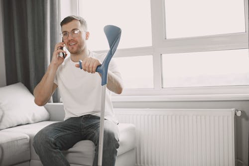 A Man Talking on the Phone